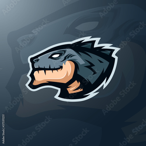 mascot head of monster for sports or esports team logo