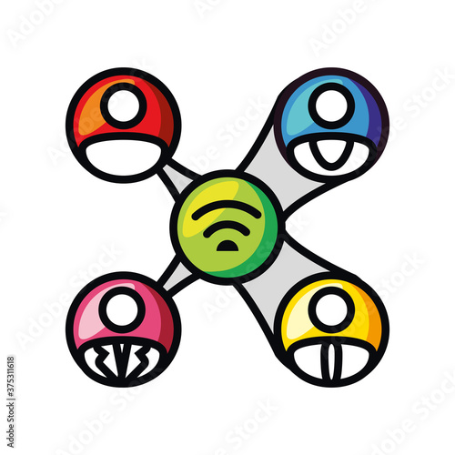 people in free internet zone, free wifi hotspot
