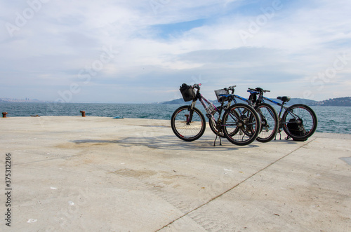 bicycles on the beach