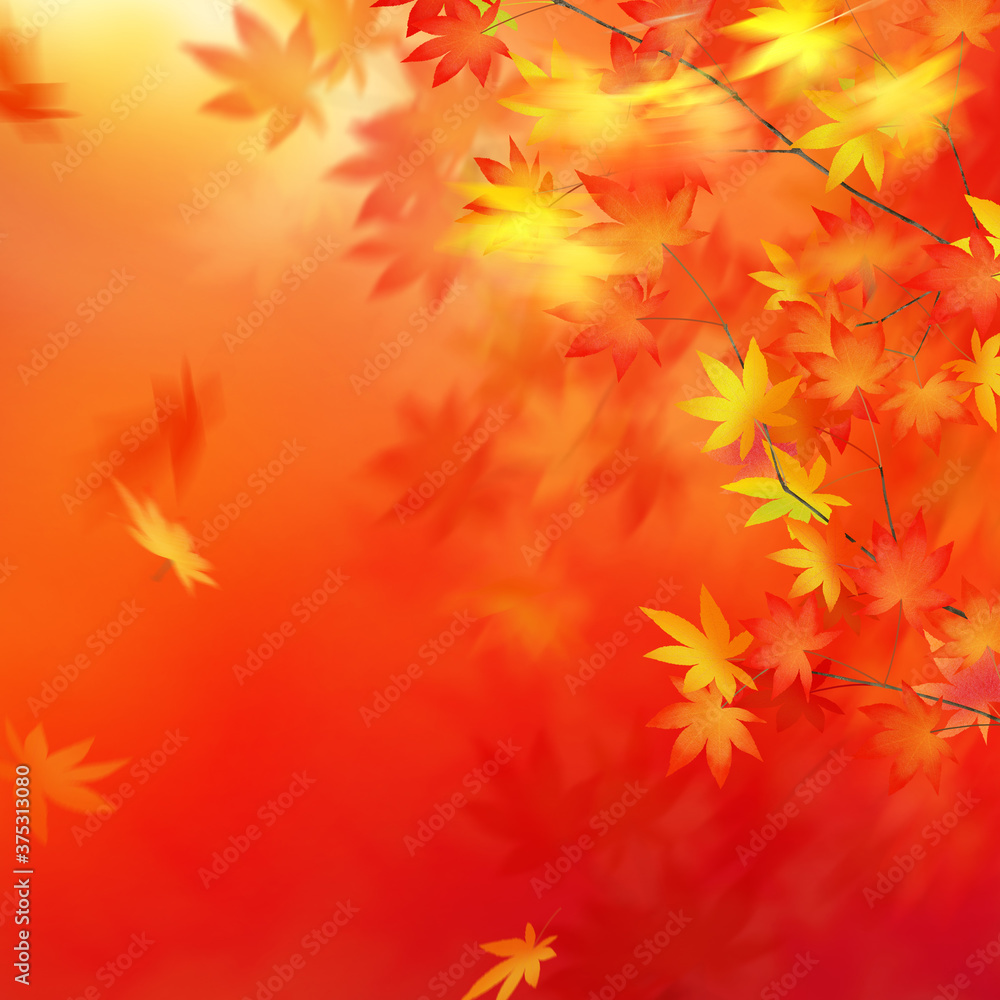 Japanese style background expressing trees with autumn leaves Japanese style background expressing trees with autumn leaves