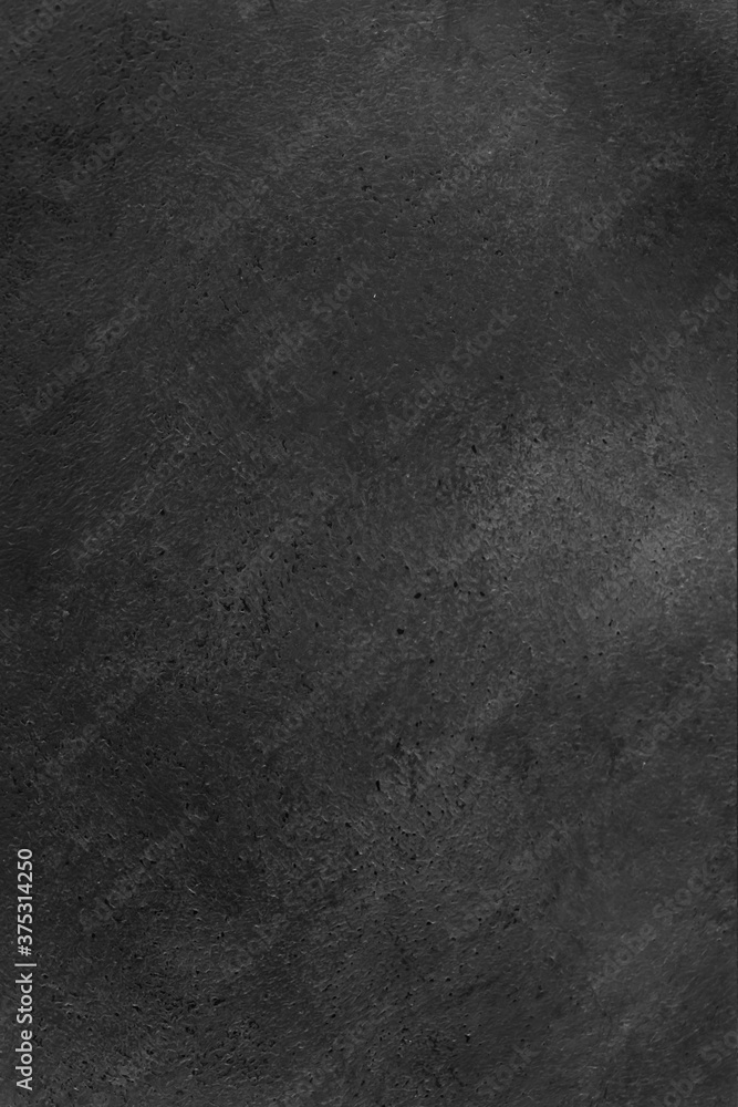 Plakat Beautiful dark texture abstract wall background, ribbed black surface texture with copy space, unusual gray spotted surface background