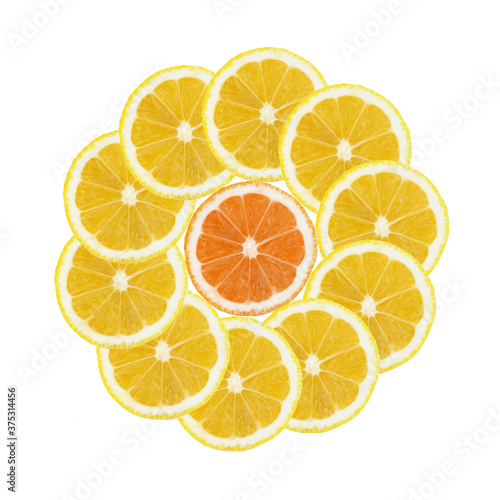 circle slices of lemon