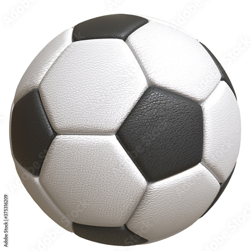3d rendering soccer ball isolated white background