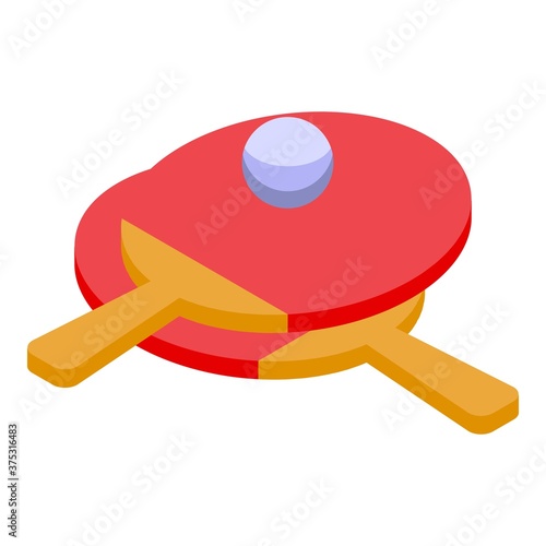 Home training ping pong icon. Isometric of home training ping pong vector icon for web design isolated on white background