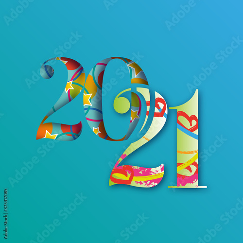Grafica per feste natalizie, nuovo anno 2021