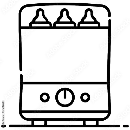 
A device used to sterilize, killing pathogens, sterilizer flat icon 
