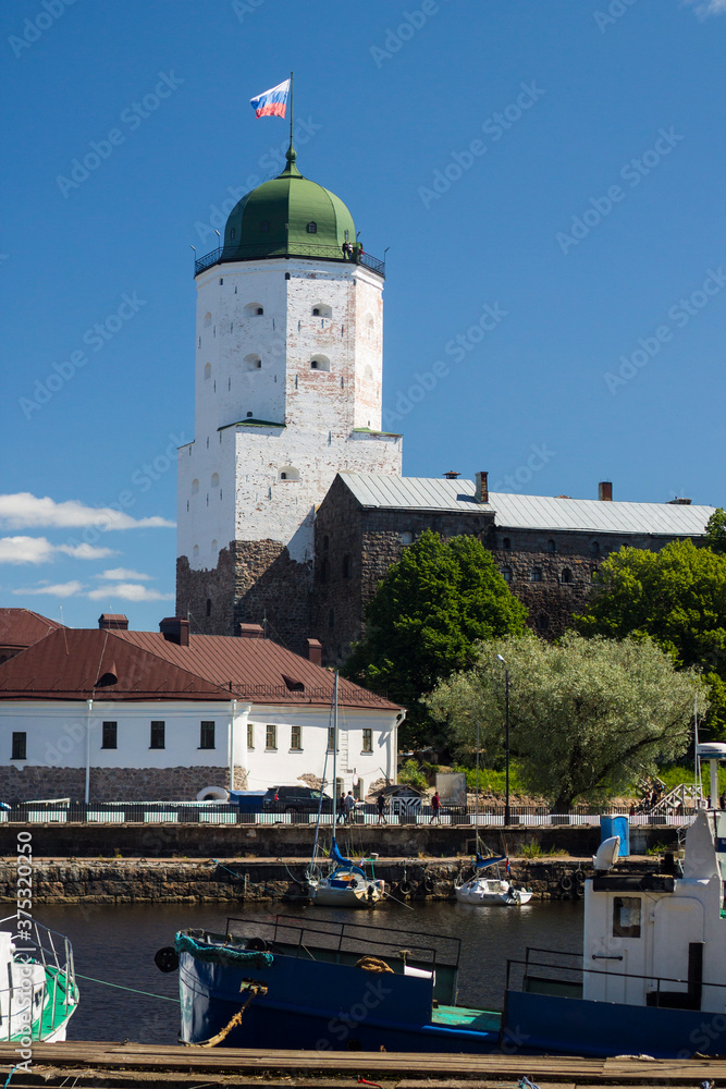 Olafs tower in Vyborg,view from bay