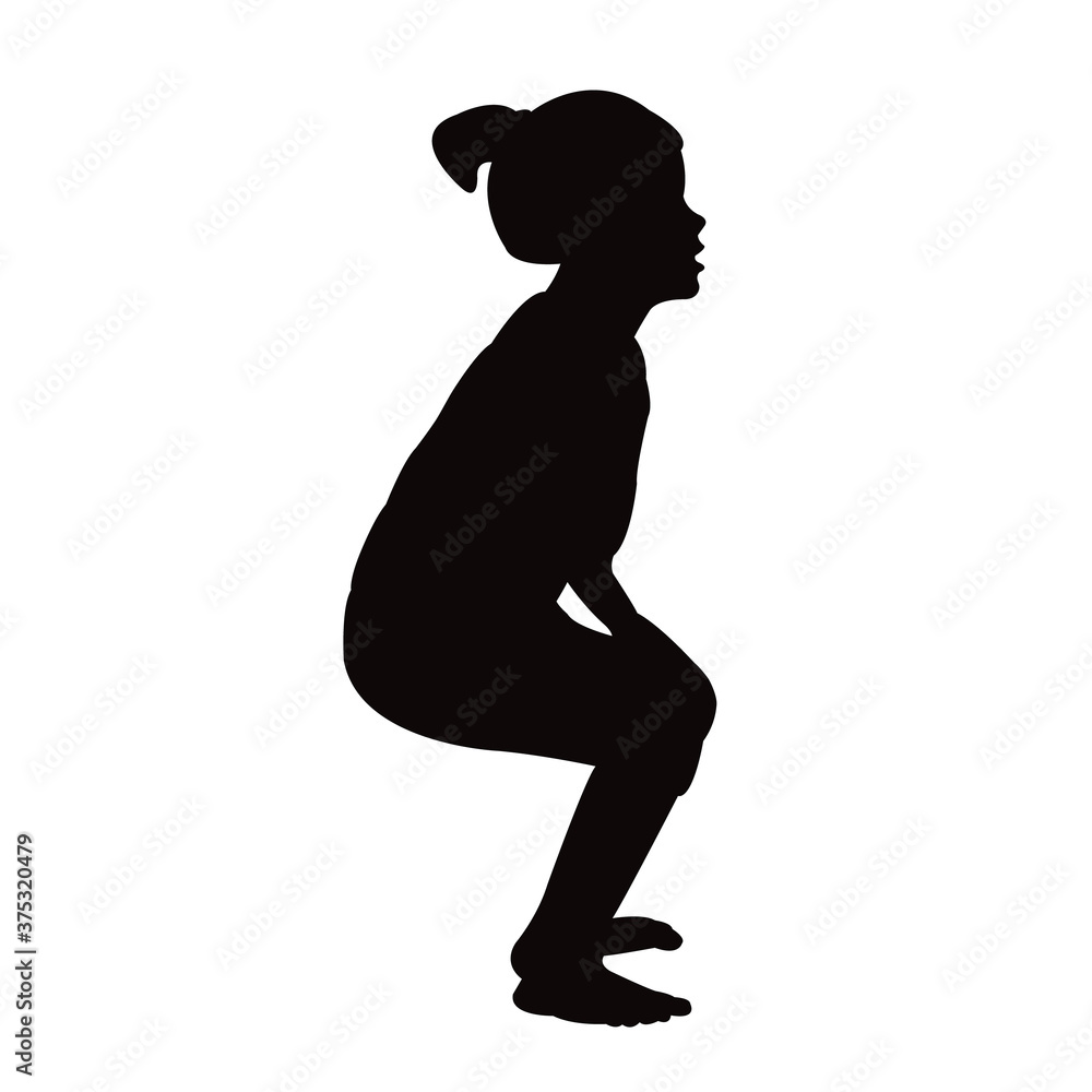 a girl body silhouette vector