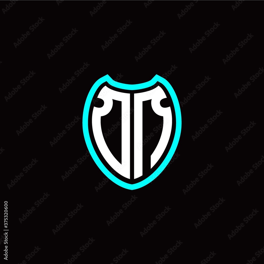 Initial O N letter with shield modern style logo template vector Initial O N letter with shield modern style logo template vector