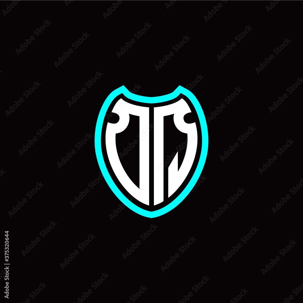 Initial O Q letter with shield modern style logo template vector Initial O Q letter with shield modern style logo template vector