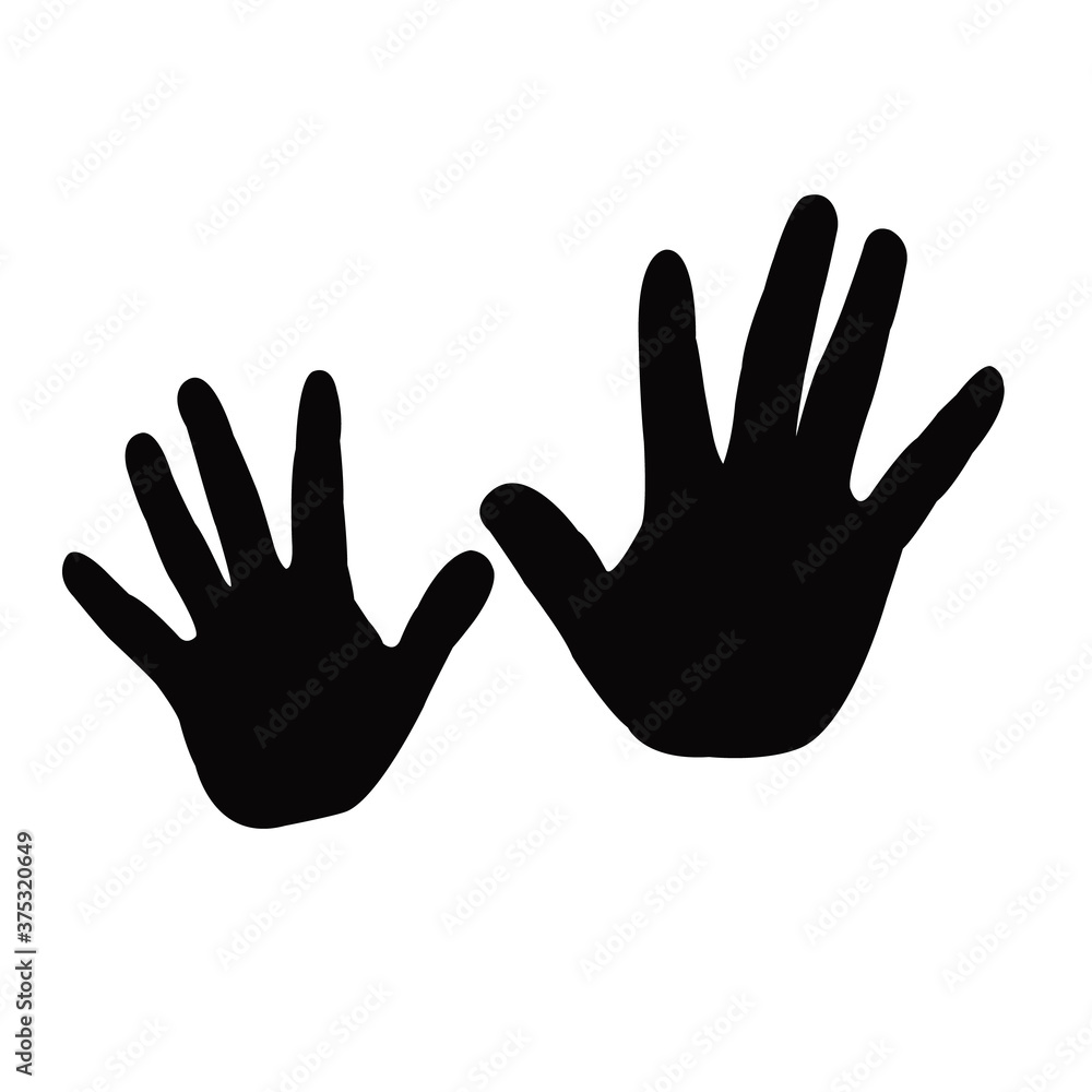 hands silhouette vector hands silhouette vector