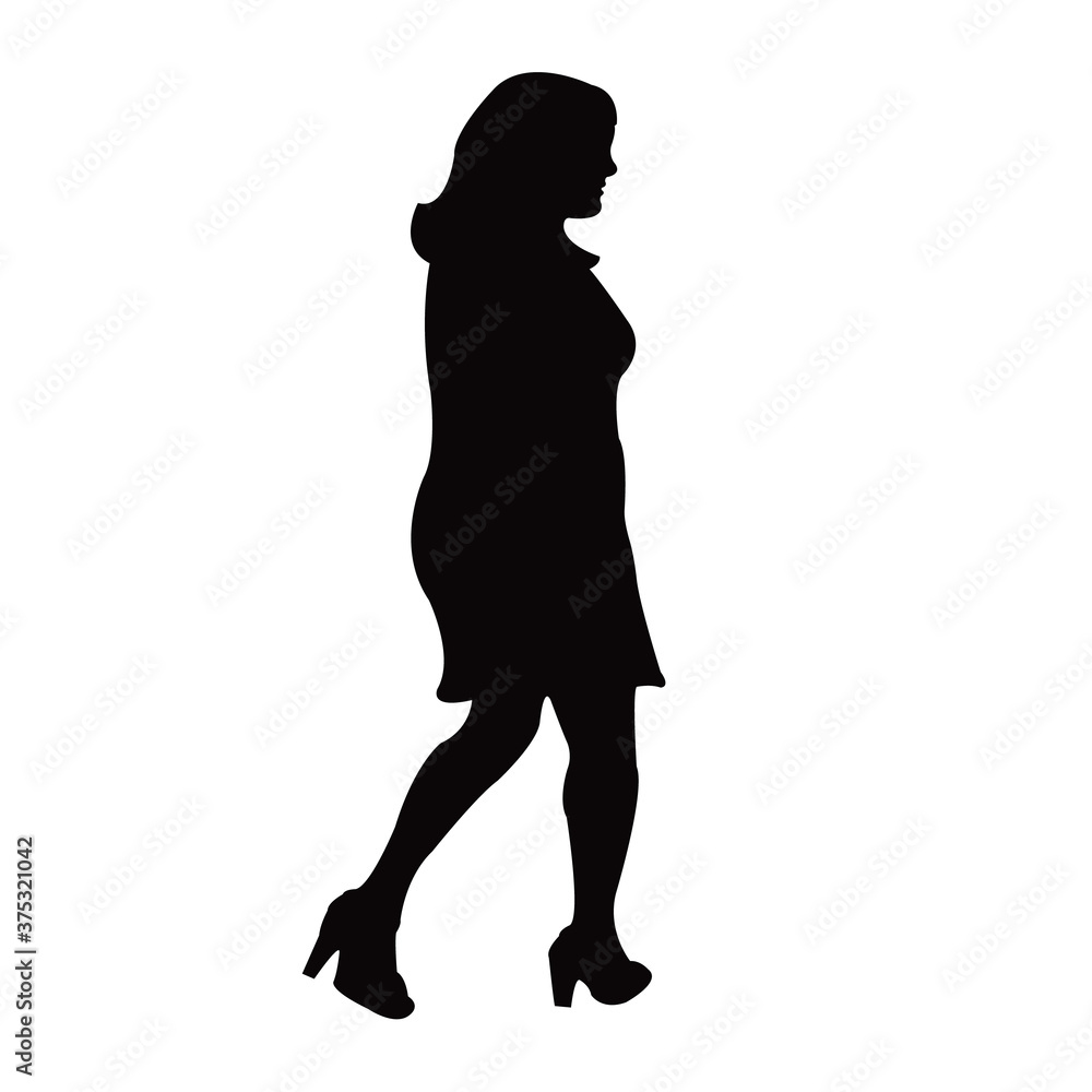 a woman body silhouette vector