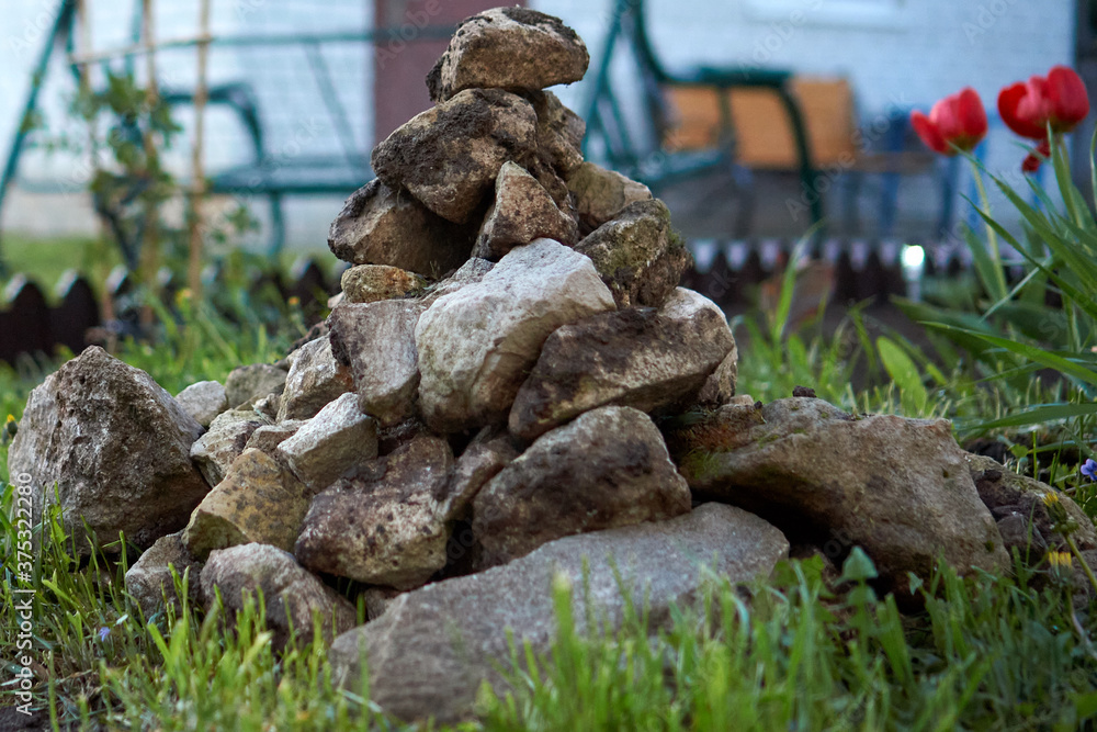 stone statue in the garden stone statue in the garden