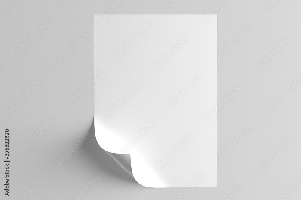 A4 paper sheet mock up - 3d rendering A4 paper sheet mock up - 3d rendering