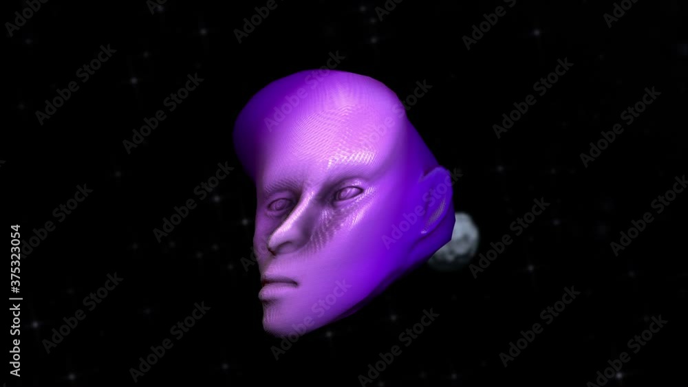 Seamless animation de pink rubber head Seamless animation de pink rubber head