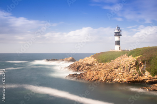 lighthouse in isla pancha, asturiass spain