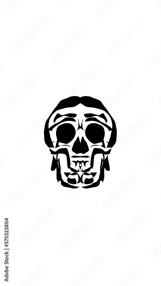 pumpkin illustration with scary skull face. very suitable for halloween celebrations pumpkin illustration with scary skull face. very suitable for halloween celebrations