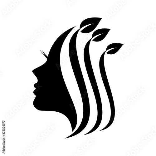Natural Beauty Logo Design Template. Women's Health Care Logo Design. Line art, painting art, tattoo art.face logo