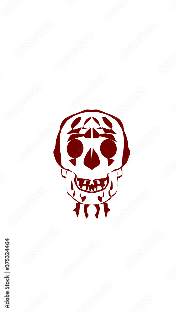 pumpkin illustration with scary skull face. very suitable for halloween celebrations pumpkin illustration with scary skull face. very suitable for halloween celebrations