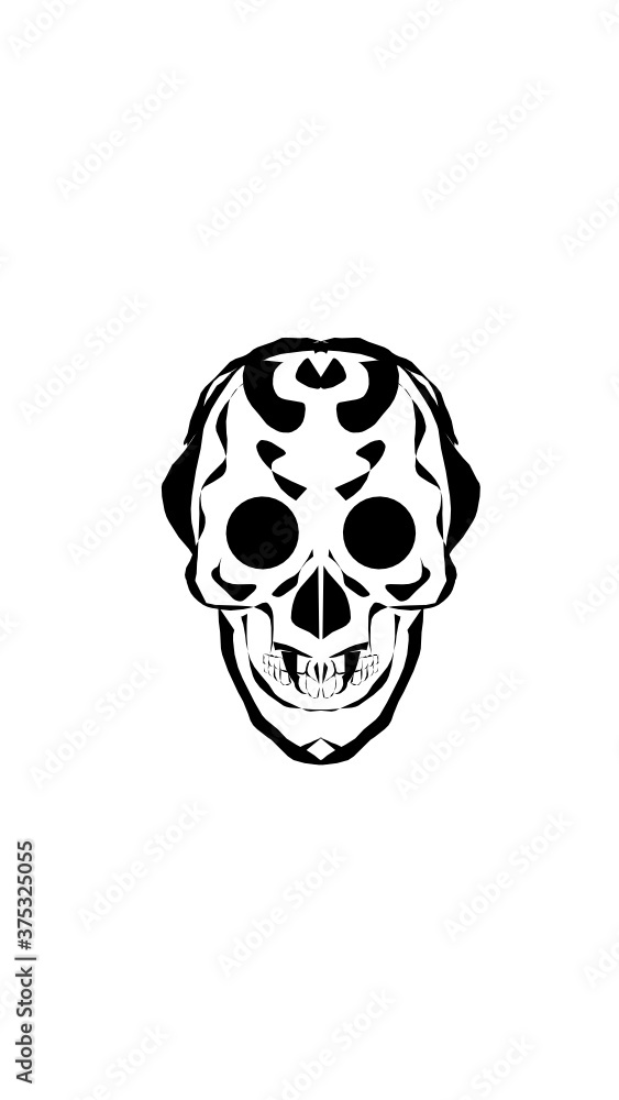 pumpkin illustration with scary skull face. very suitable for halloween celebrations pumpkin illustration with scary skull face. very suitable for halloween celebrations