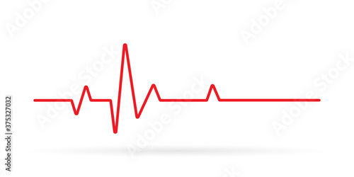 Heart beat line cardiogram icon background