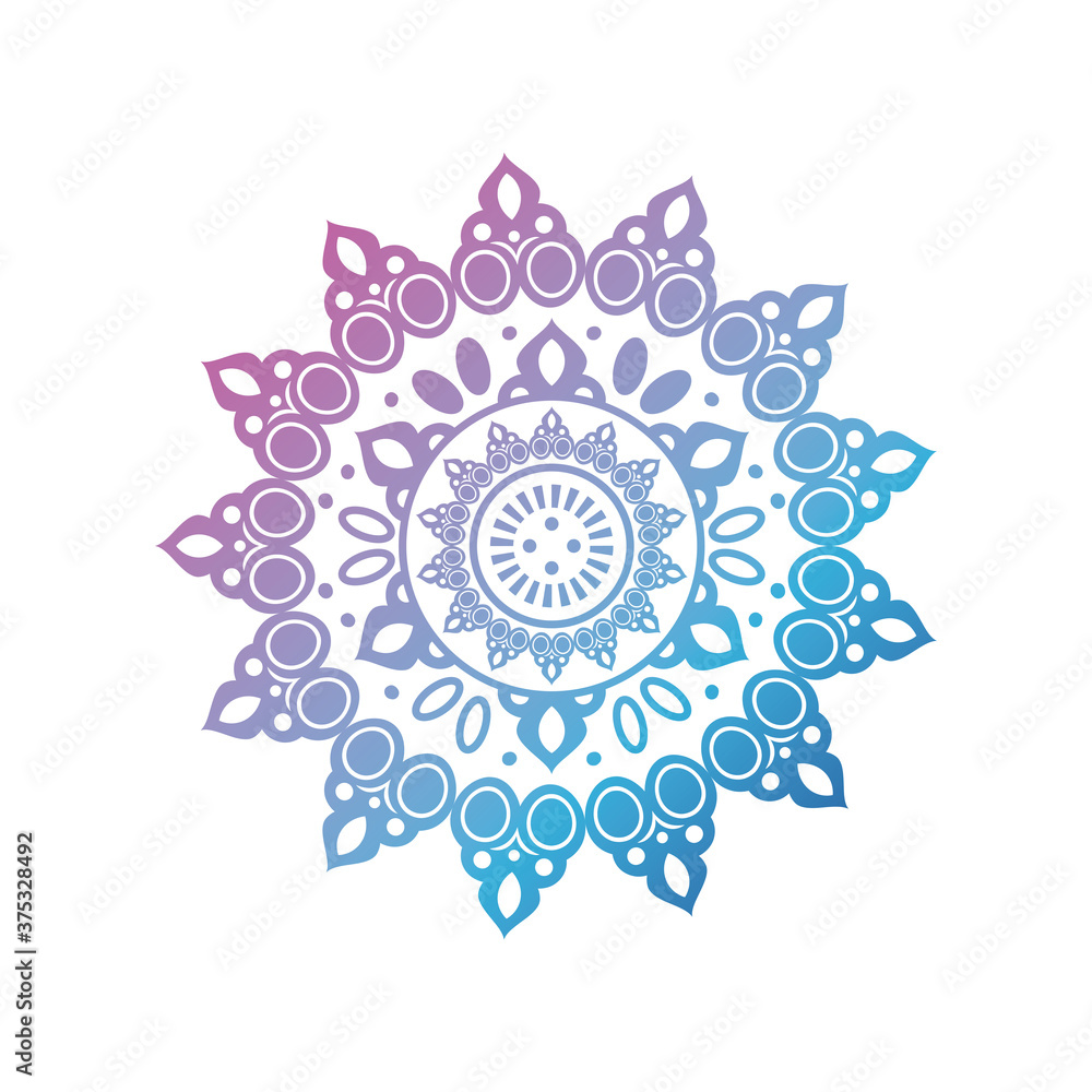 gradient mandala for henna on white background gradient mandala for henna on white background