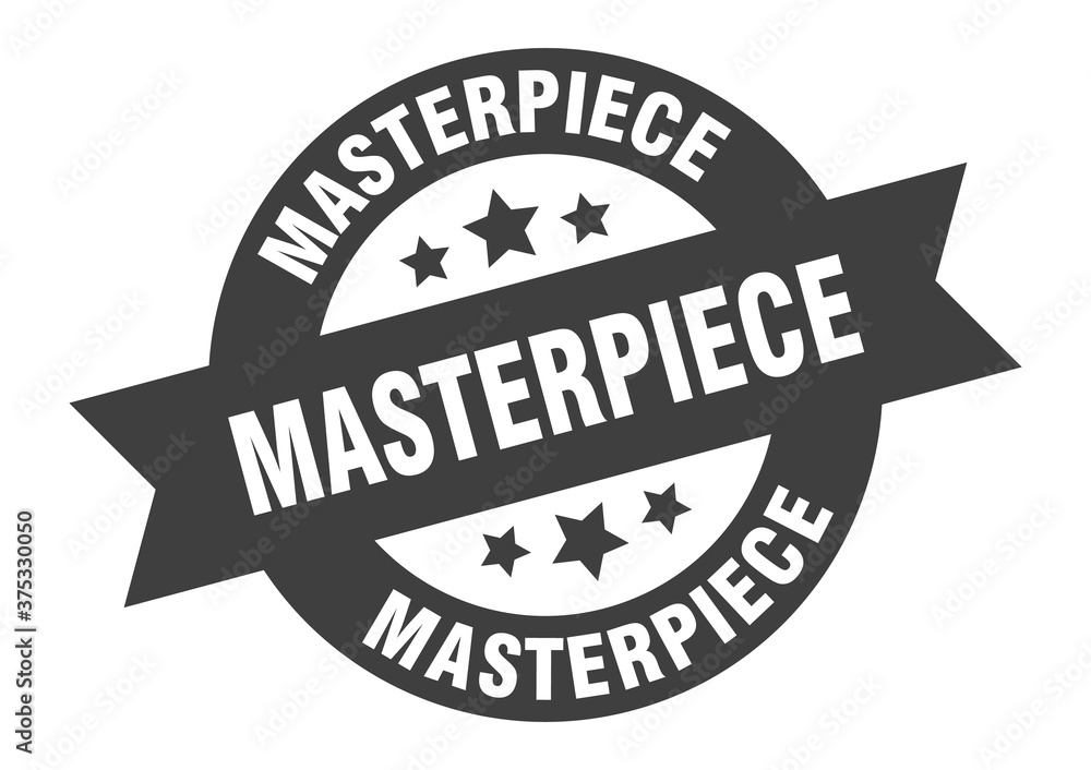 Fototapeta premium masterpiece sign. round ribbon sticker. isolated tag