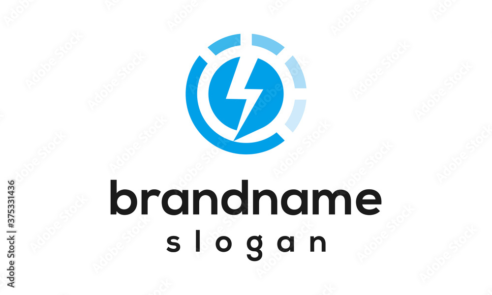 Modern storm logo design vector Modern storm logo design vector