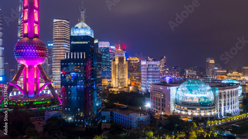 Photography Shanghai at night, China