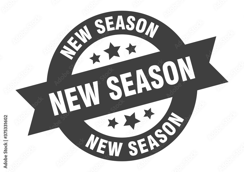 Fototapeta premium new season sign. round ribbon sticker. isolated tag
