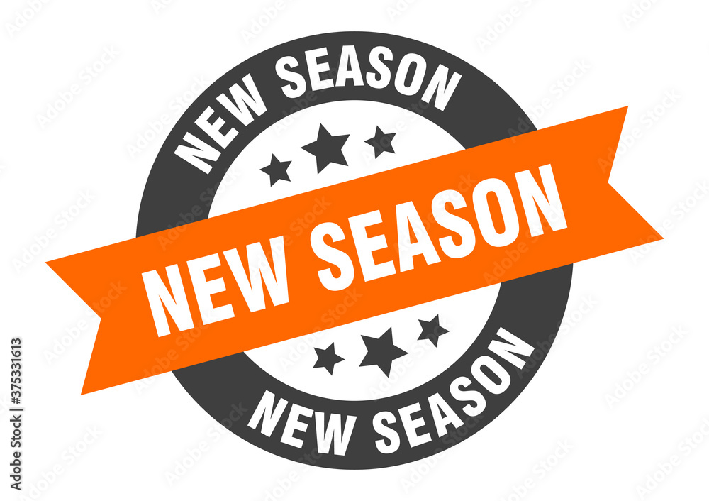 Fototapeta premium new season sign. round ribbon sticker. isolated tag