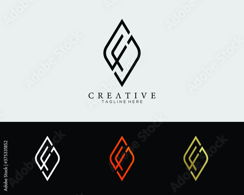 letter F and S design logo template  modern creative elegant