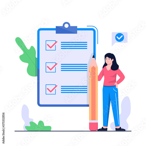women checklist concept illustration