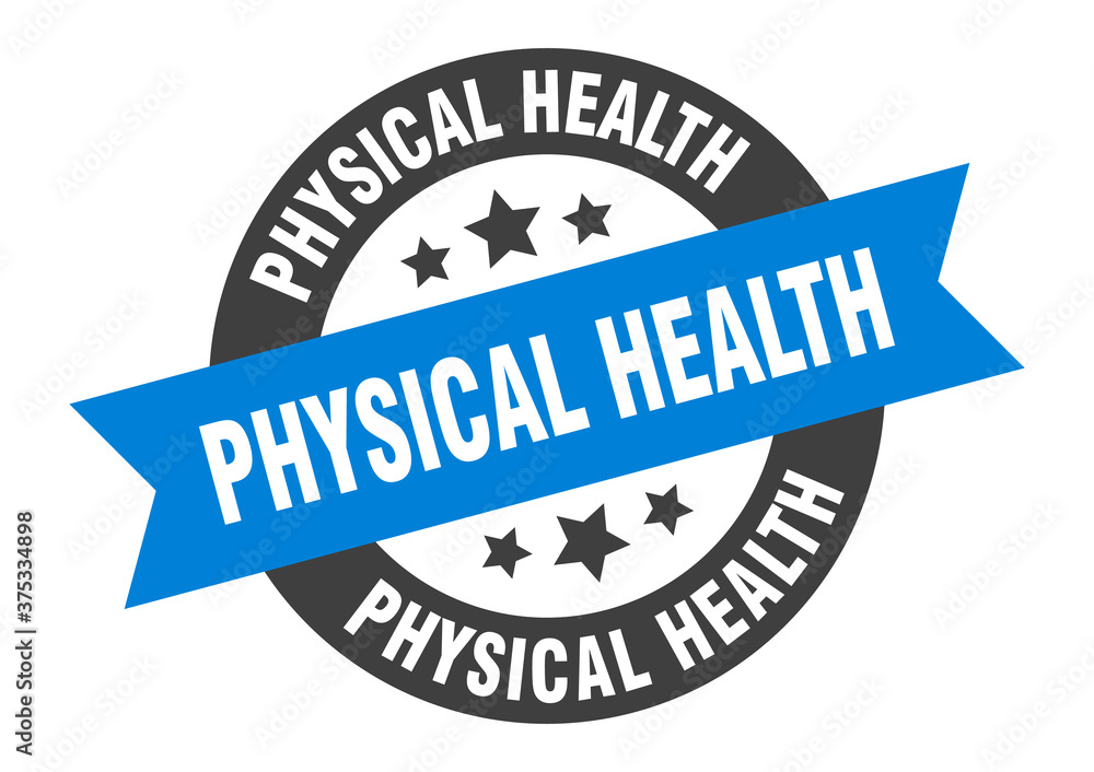 Fototapeta premium physical health sign. round ribbon sticker. isolated tag