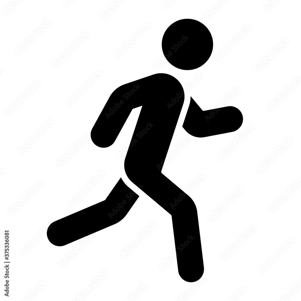 Running icon. Run sign. Vector illusrtation