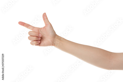 Wallpaper Mural a woman's hand pointing to one side. Torontodigital.ca