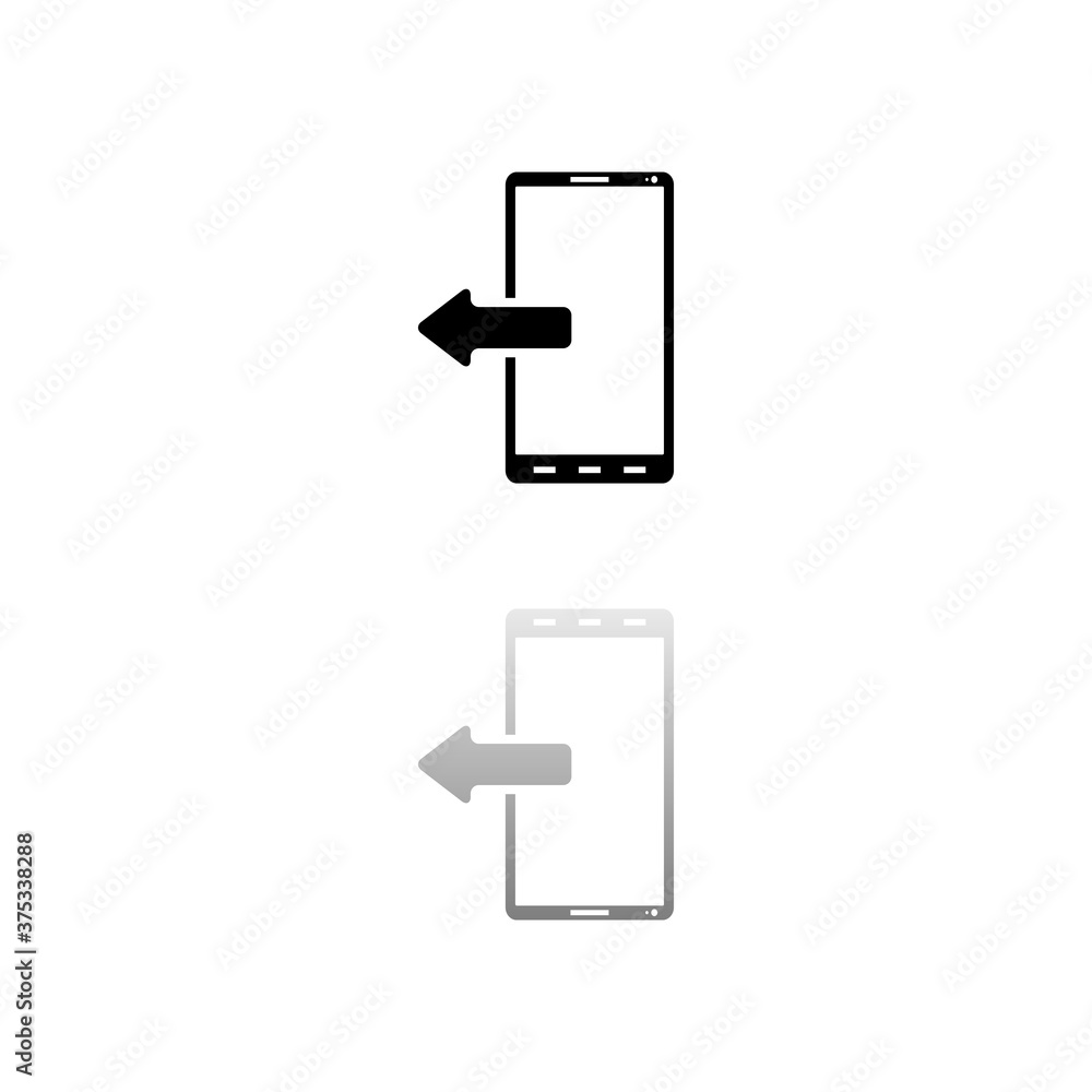Outcoming calls icon flat Outcoming calls icon flat