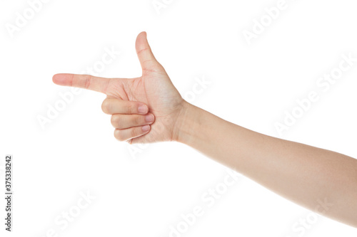 Wallpaper Mural a woman's hand pointing to one side. Torontodigital.ca