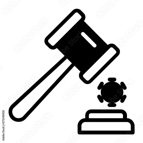 New laws and regulations after coronavirus outbreak concept vector Flat icon design, Bank loan defaulter and financial crisis symbol on white background
