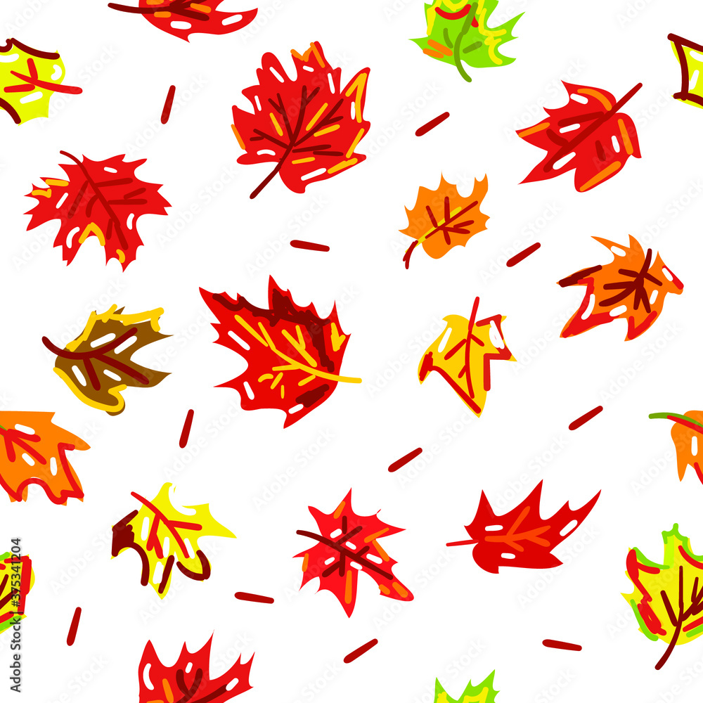 Seamless pattern. Vector illustration. Autumn leaves Seamless pattern. Vector illustration. Autumn leaves