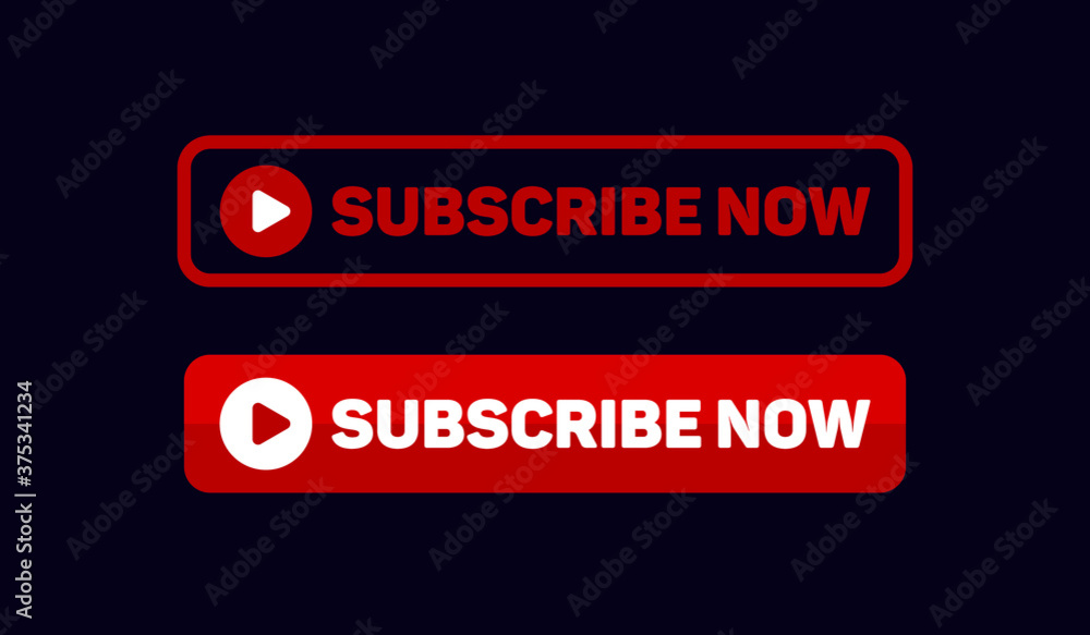 subscribe now button, icon, sign vector eps