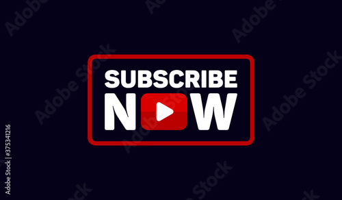 subscribe now button, icon, sign vector eps