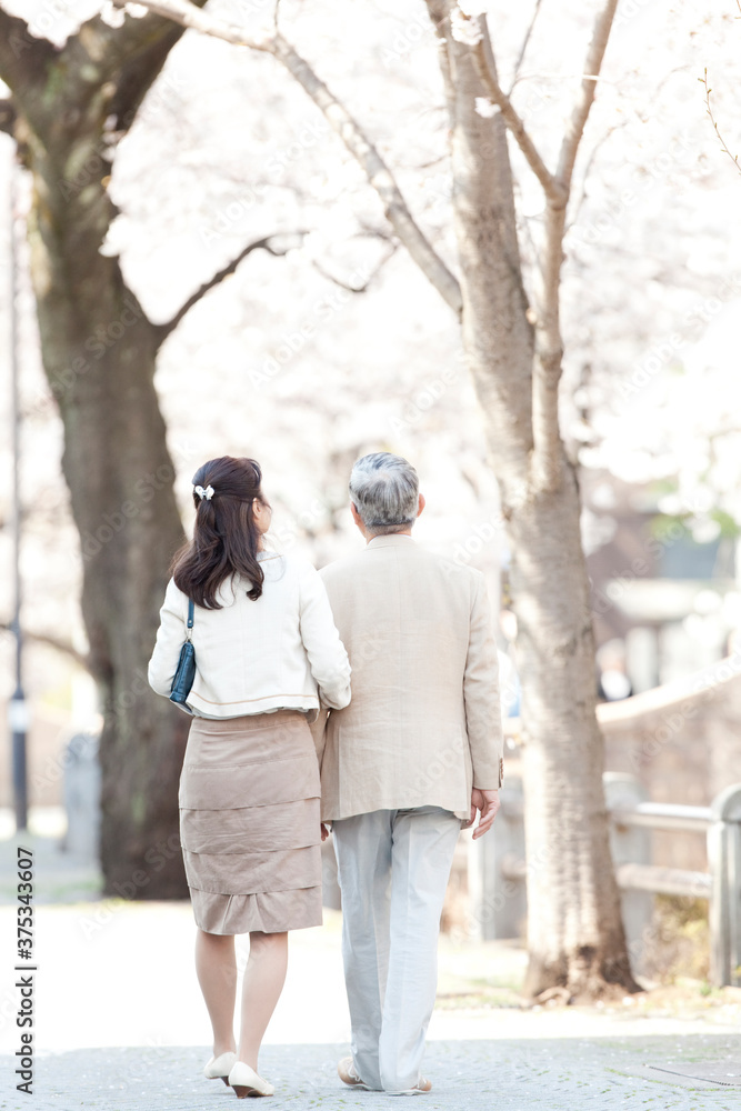 Fototapeta premium 腕を組むシニア夫婦