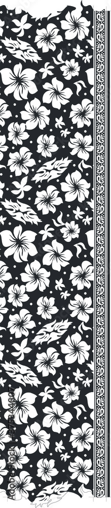 black and white flower and leaf background