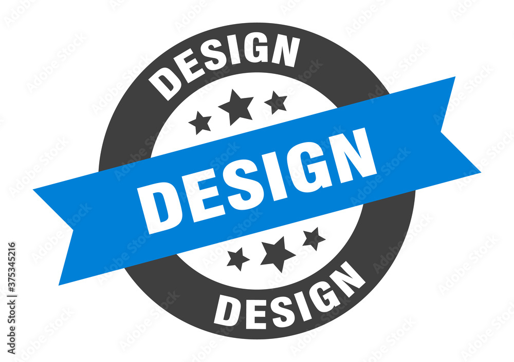 Fototapeta premium design sign. round ribbon sticker. isolated tag