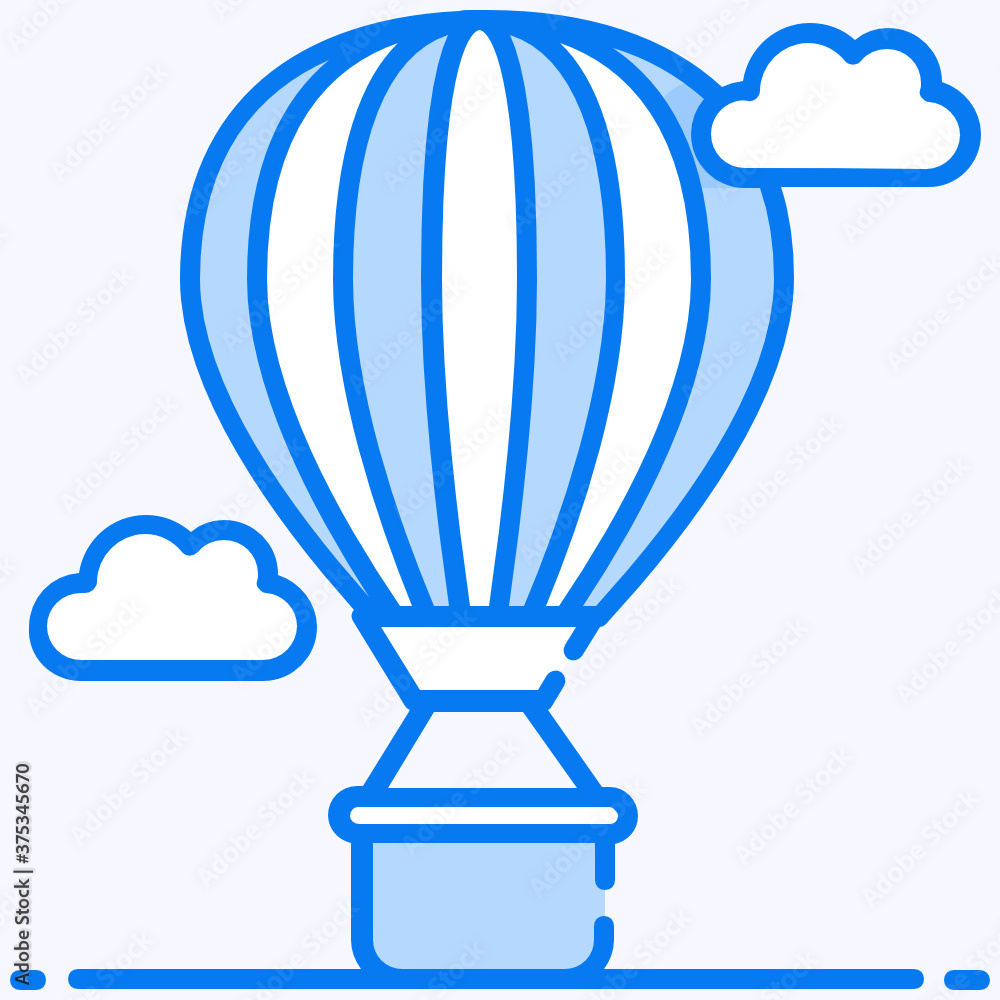 Trendy flat vector design of hot air balloon icon
Trendy flat vector design of hot air balloon icon