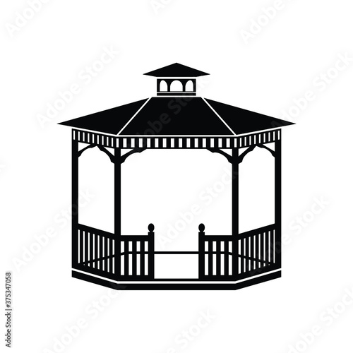 Gazebo icon, vector illustration
