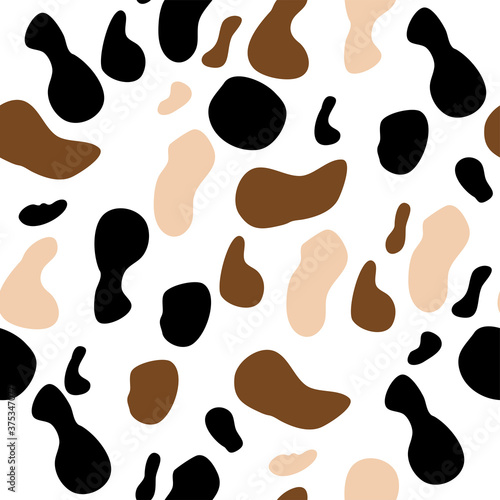 cow spots seamless pattern. Endless texture wallpaper,printing on fabric