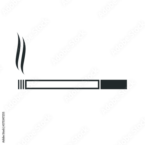 Burning cigarette icon, vector illustration