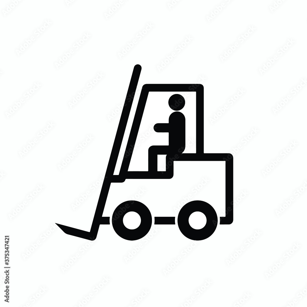 Forklift truck icon, vector illustration Forklift truck icon, vector illustration